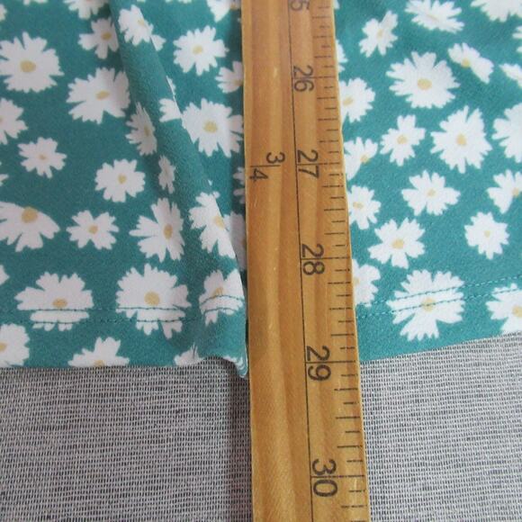 Aeropostale Dress Womens Medium Green Floral Boho Cottagecore Preppy Prairie - Picture 6 of 10